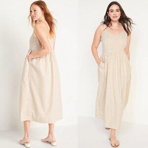 Old Navy Cotton Poplin Cami Maxi Swing Dress